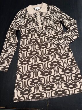 bohme soft knit mini dress. size small. collar. long sleeves. NEW no tags.